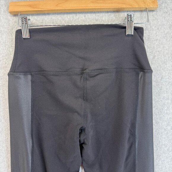 ALO Yoga Womens‎ Black Gray Leggings Sheer Mesh Panel Workout Gym Size Small - Picture 9 of 14